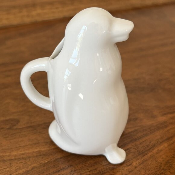 Baby Penguin Vintage Creamer 3.75" White Porcelain Winter Holiday Gift Idea - Picture 1 of 7